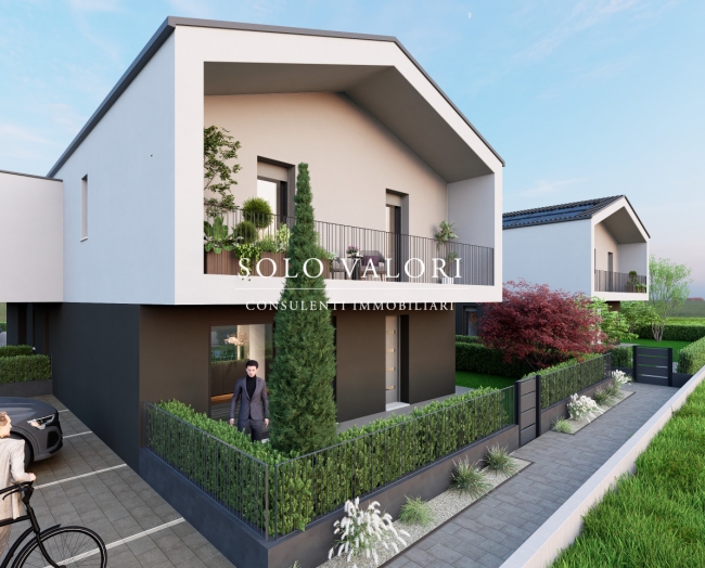 Appartamento di Nuova Costruzione al Piano Primo con 3 Camere e Terrazza Loggiata