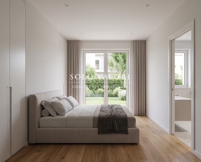 Appartamento tricamere di nuova costruzione con giardino