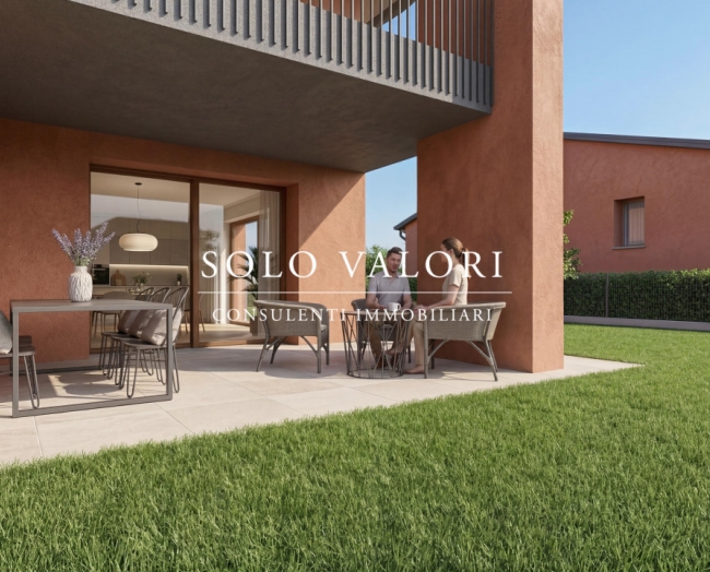Appartamento bicamere al piano terra con ampio giardino